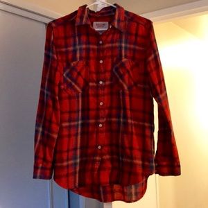 Red flannel shirt, long-sleeve